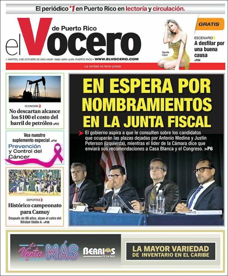 Portada de Vocero (Puerto Rico)