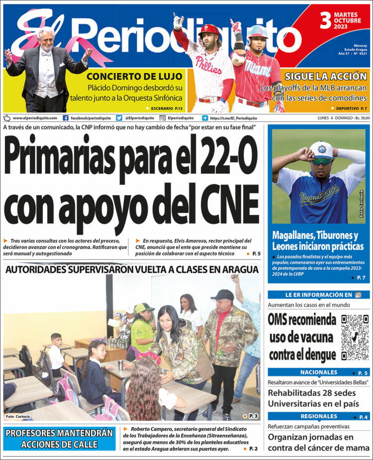 Portada de Periodiquito de Aragua (Venezuela)