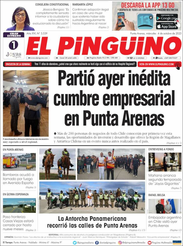 Portada de El Pingüino (Chile)