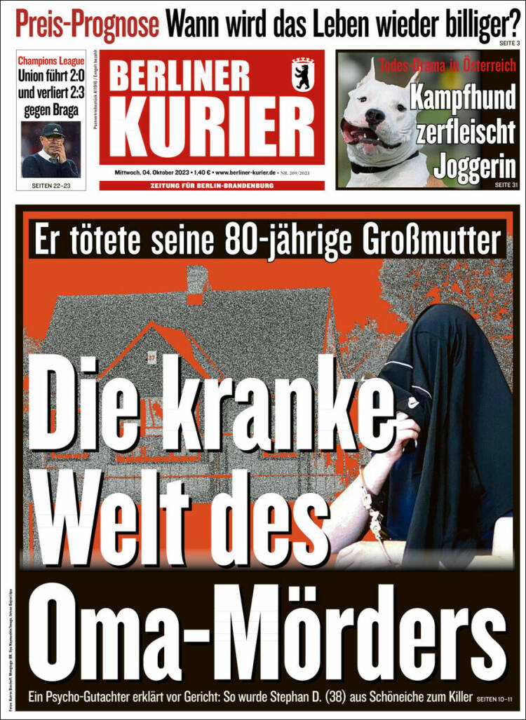 Portada de Berliner Kurier - Startseite BK (Alemania)