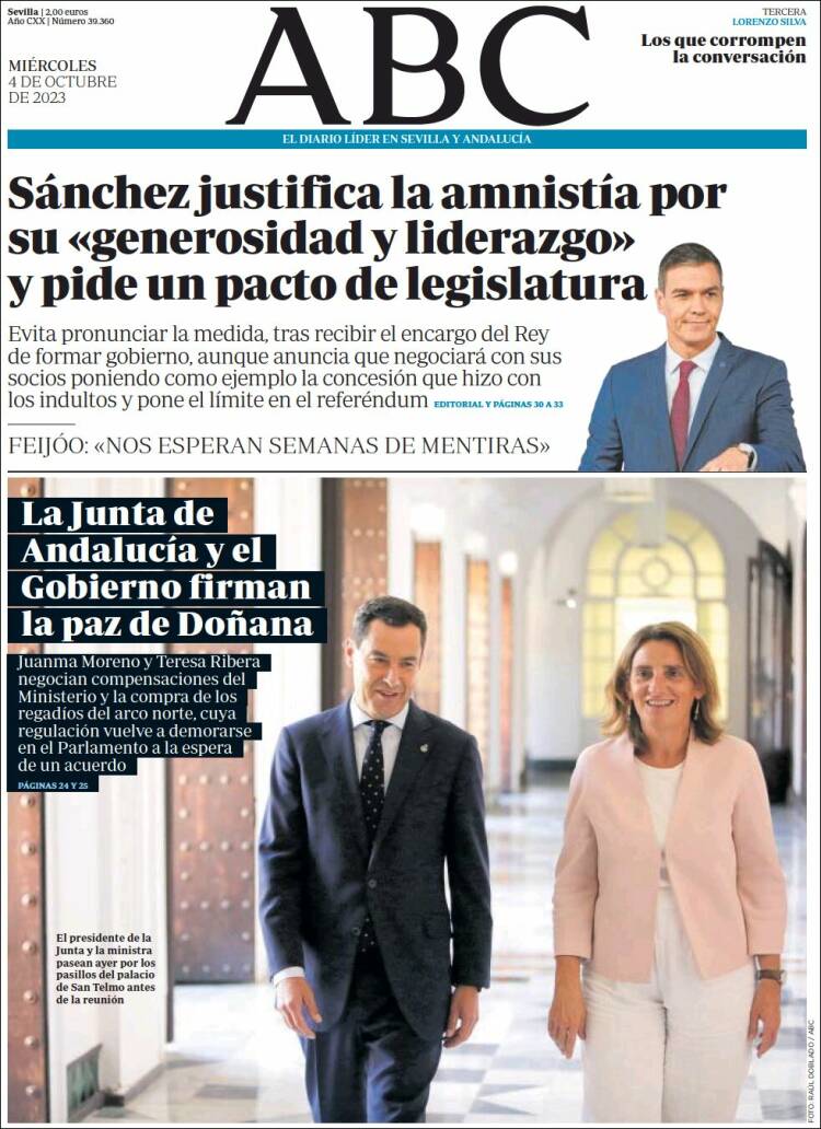 Portada de ABC - Sevilla (Spain)