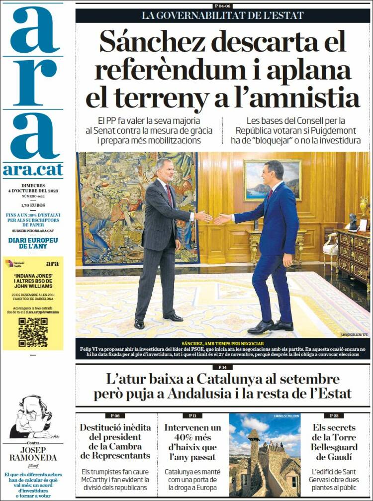 Portada de Ara (Spain)