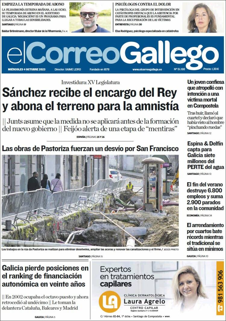 Portada de El Correo Gallego (Spain)