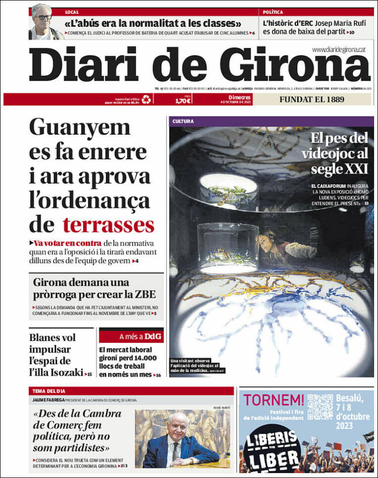 Portada de Diari de Girona (Spain)