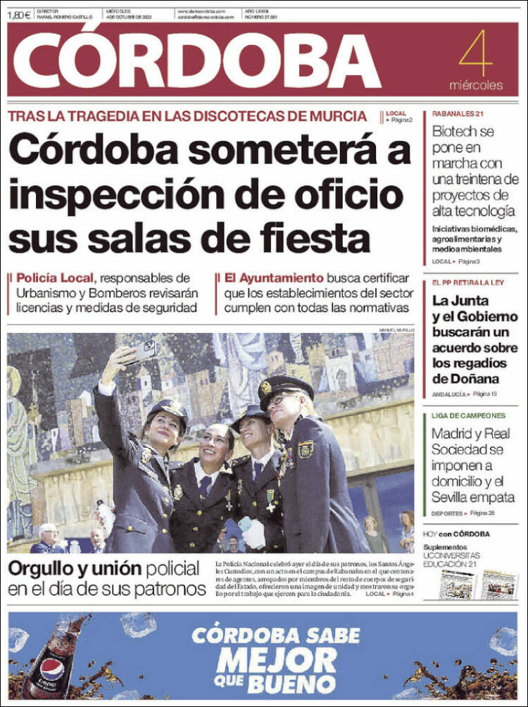 Portada de Diario de Córdoba (Spain)