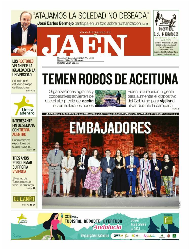 Portada de Diario Jaén (Spain)
