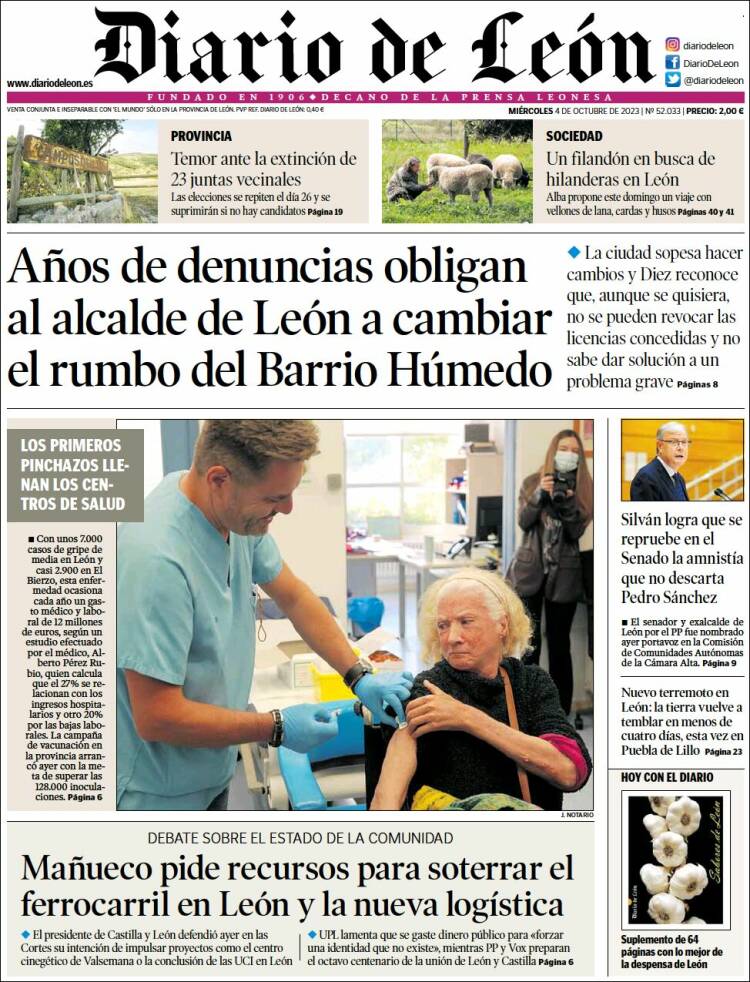 Portada de Diario de León (Spain)