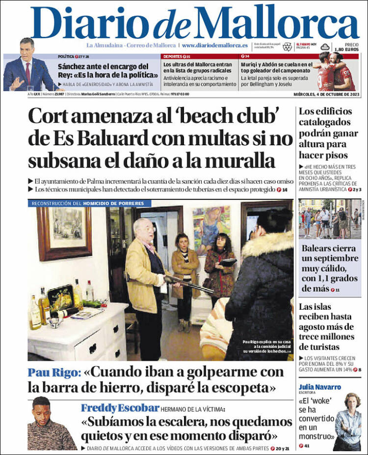 Portada de Diario de Mallorca (Spain)