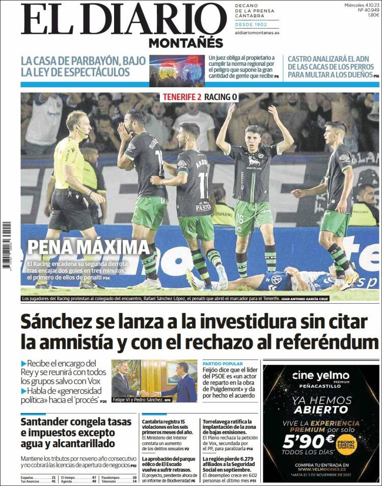 Portada de El Diario Montañés (Spain)