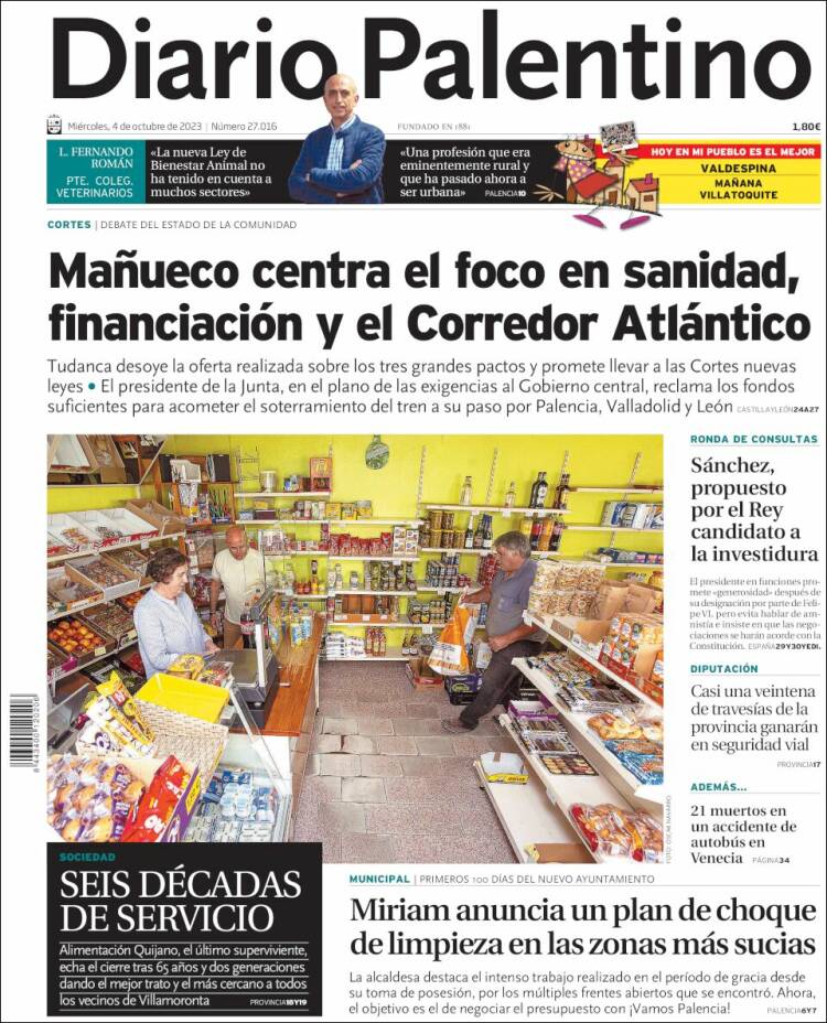Portada de Diario Palentino (Spain)