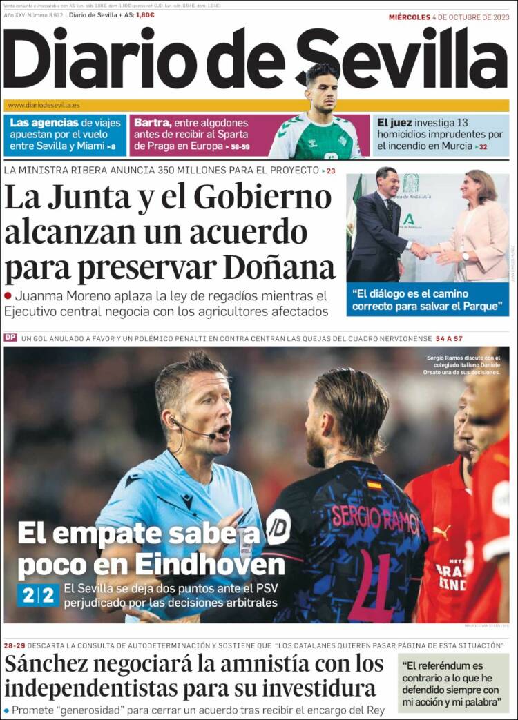 Portada de Diario de Sevilla (Spain)