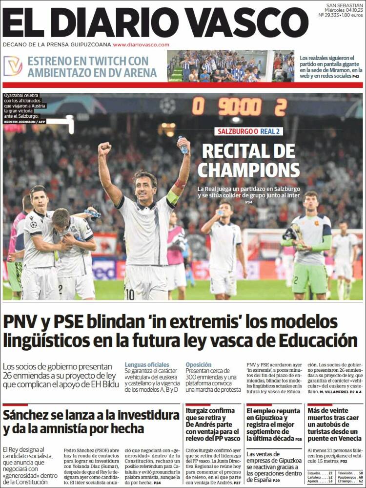 Portada de Diario Vasco (Spain)
