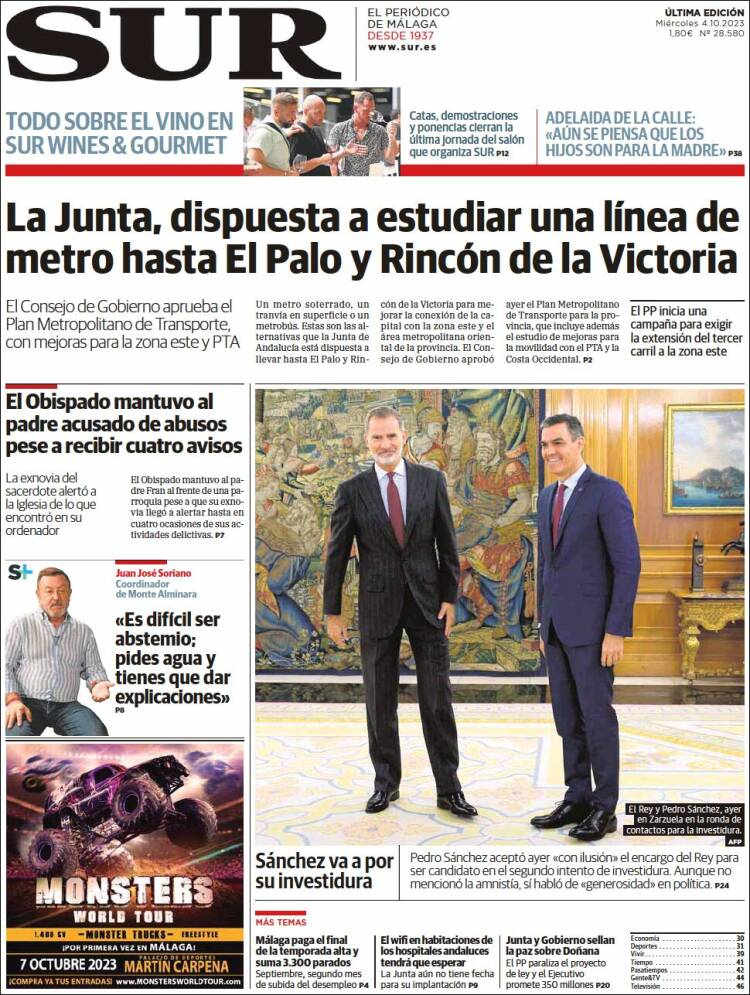 Portada de Diario el Sur (Spain)