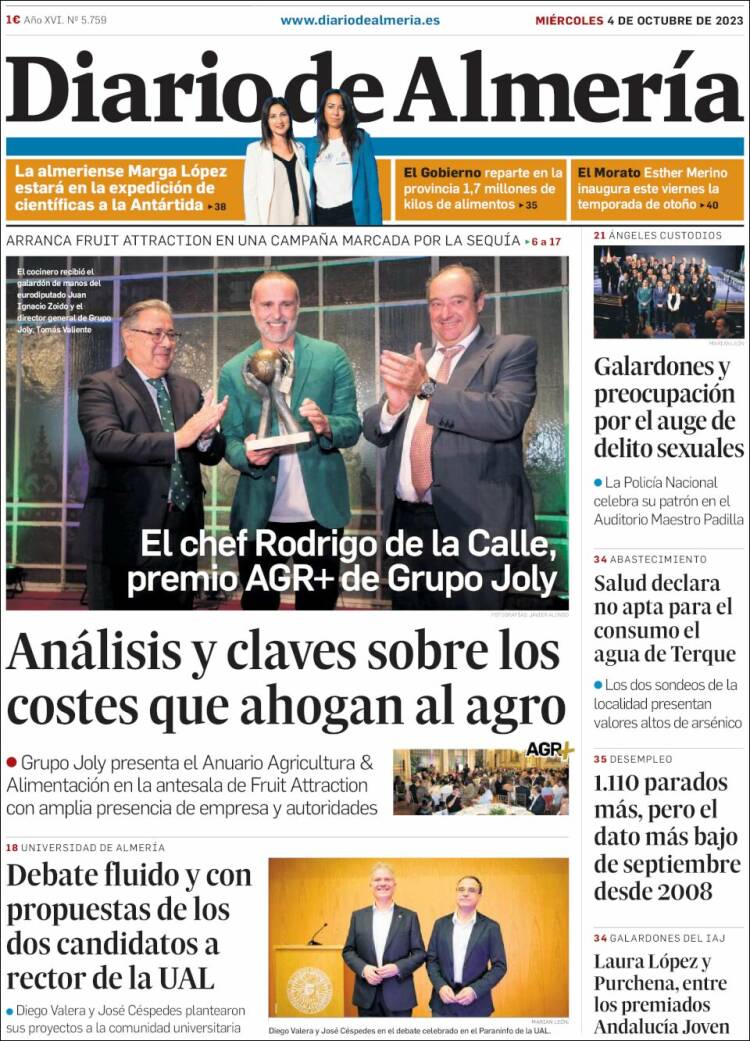 Portada de Diario de Almería (Spain)
