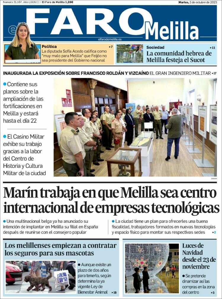 Portada de El Faro de Melilla (Spain)
