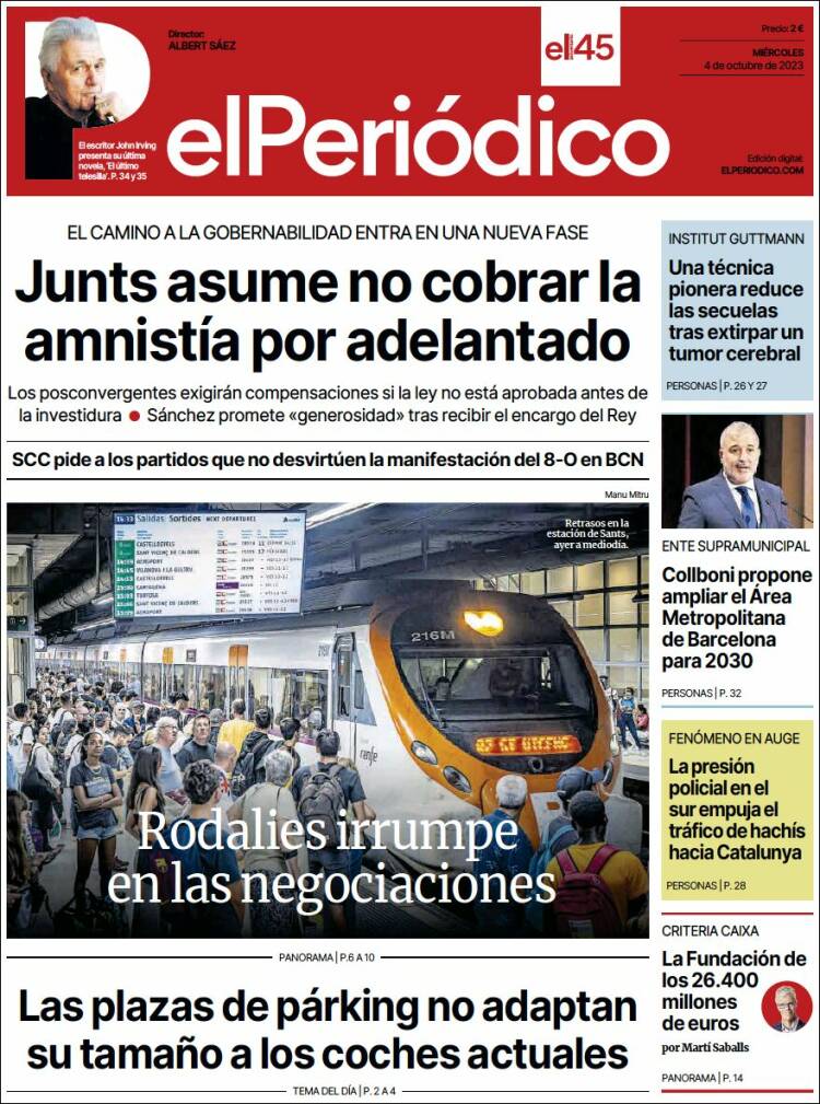 Portada de El Periódico (Spain)