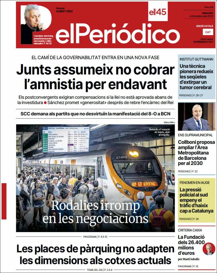 Portada de El Periódico de Catalunya (Spain)