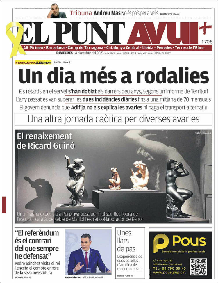 Portada de El Punt Avui (Spain)