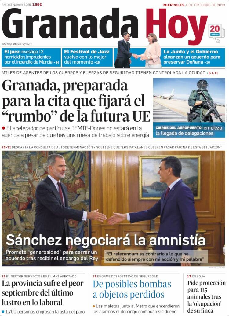Portada de Granada Hoy (Spain)