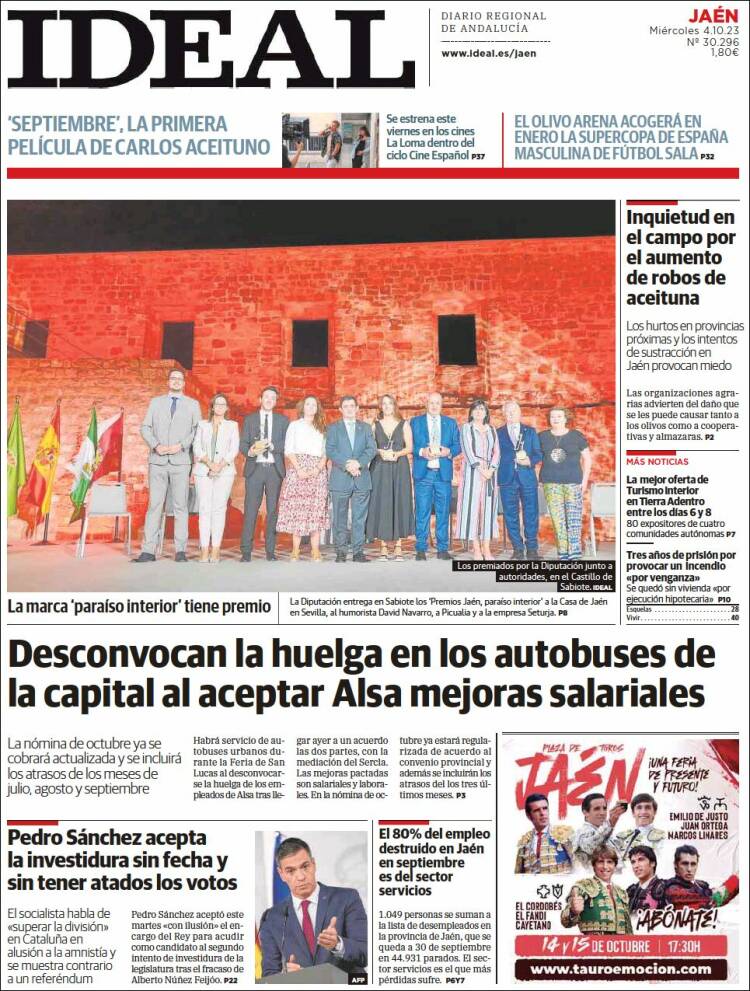Portada de El Ideal de Jaén (Spain)