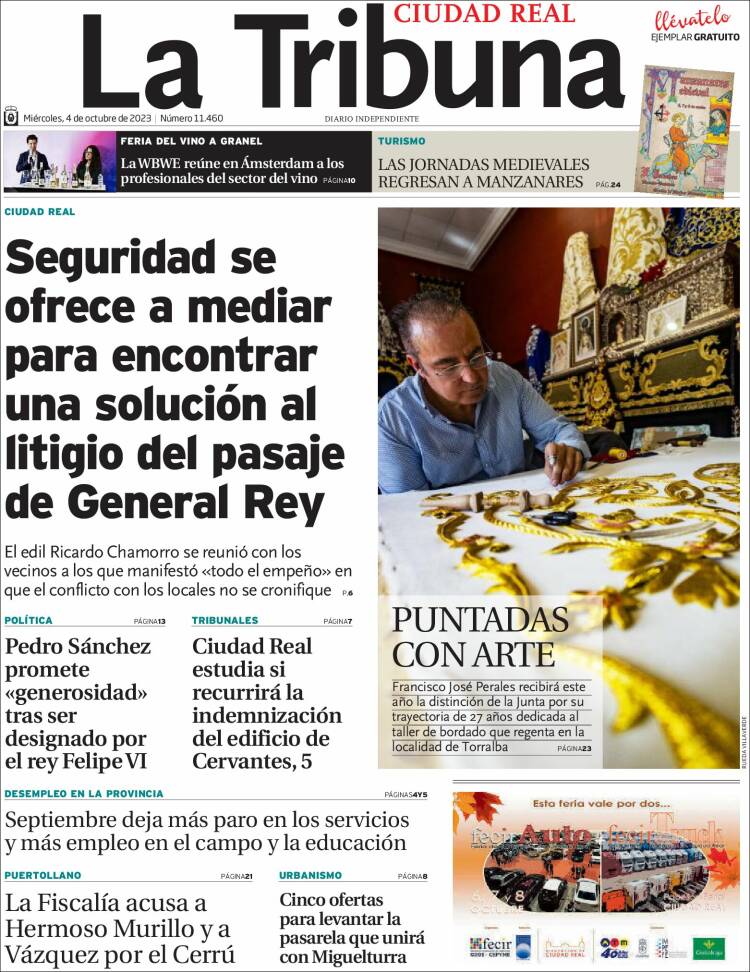 Portada de La Tribuna de Ciudad Real (Spain)
