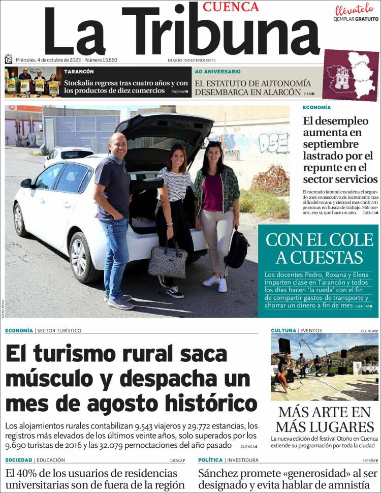 Portada de La Tribuna de Cuenca (Spain)