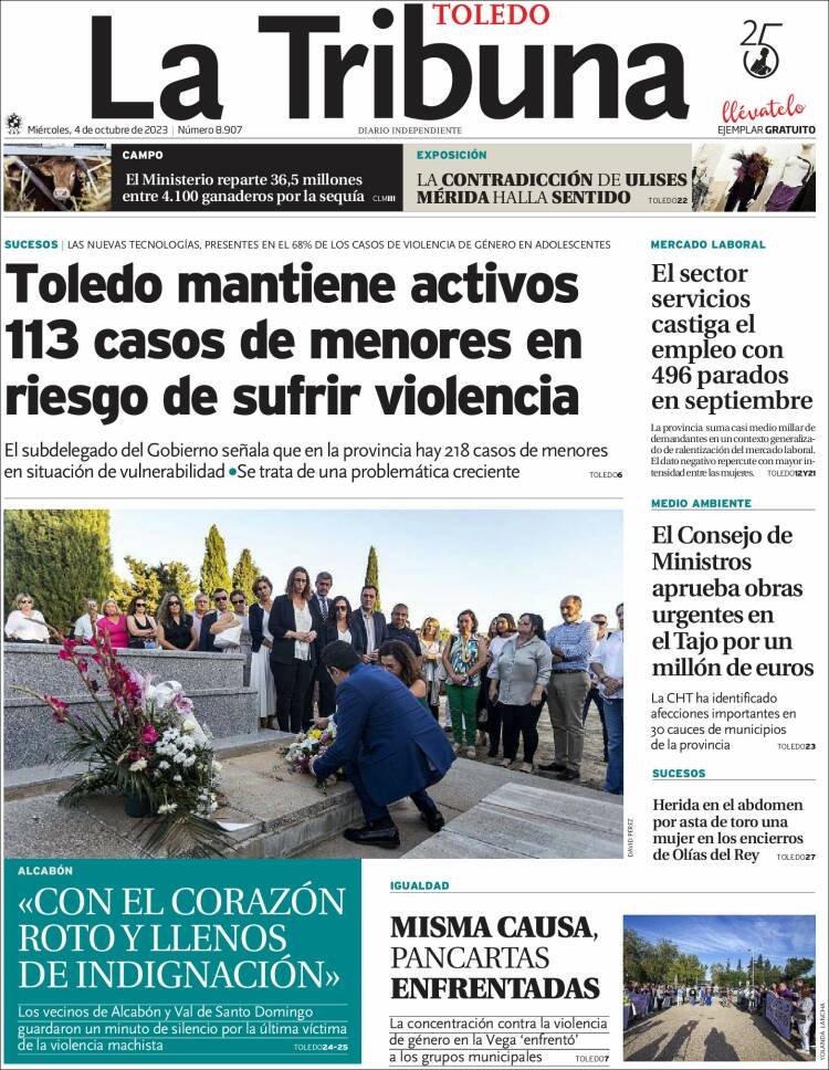 Portada de La Tribuna de Toledo (Spain)