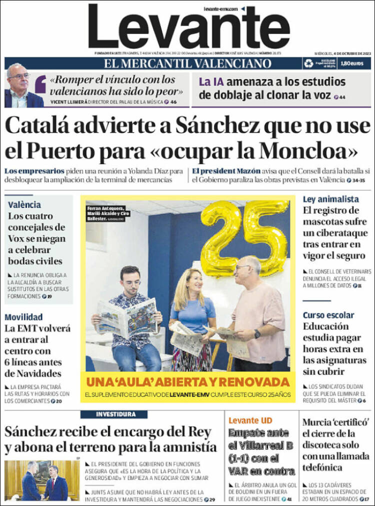 Portada de Levante (Spain)