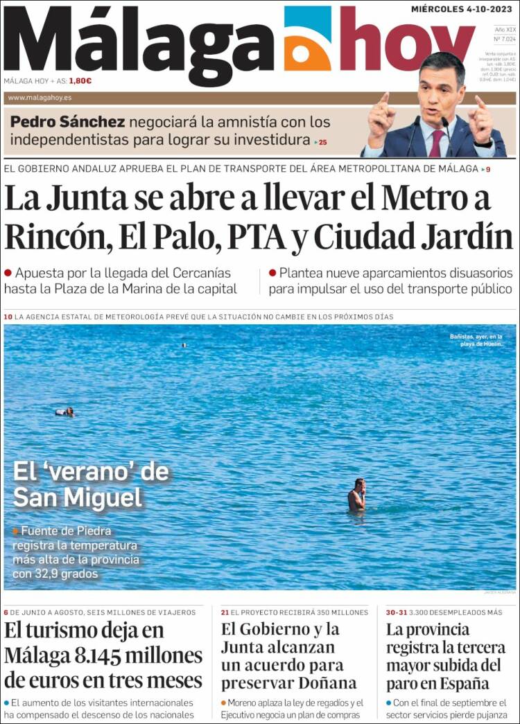 Portada de Málaga Hoy (Spain)
