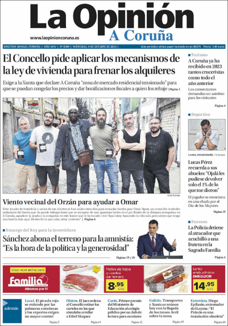 Portada de La Opinión de A Coruña (Spain)