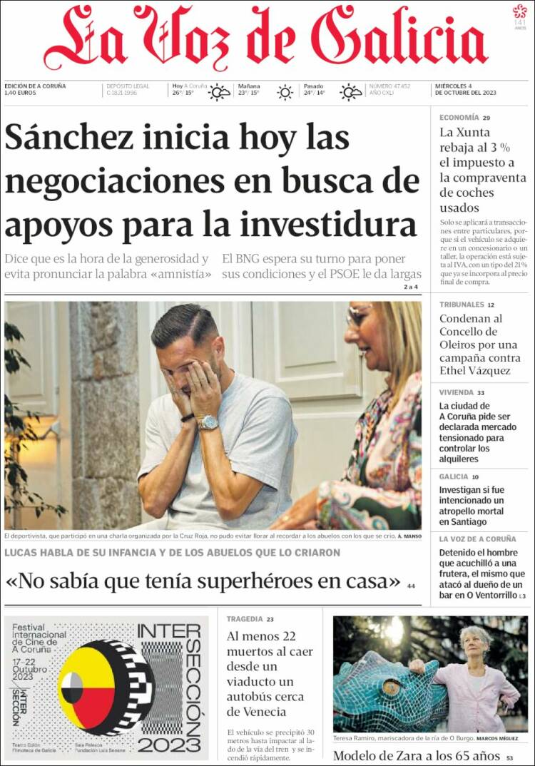 Portada de La Voz de Galicia (Spain)