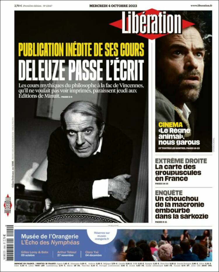 Portada de Libération (Francia)
