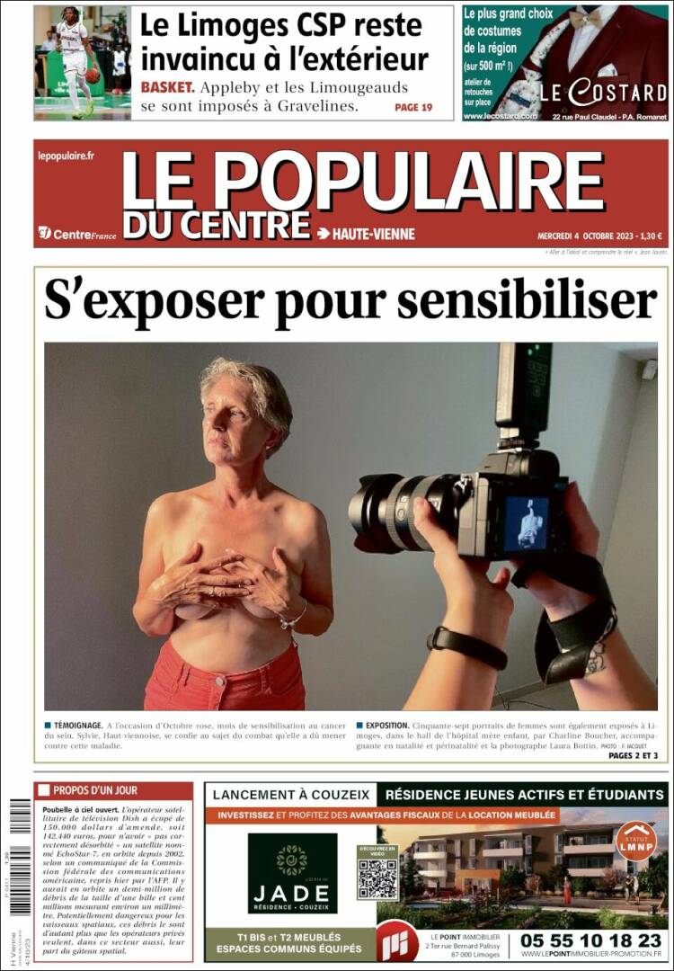 Portada de Le Populaire du Centre (Francia)