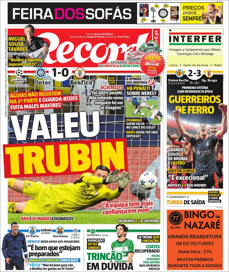 Portada de Record (Portugal)
