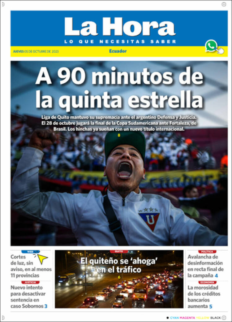 Portada de La Hora - Ecuador (Ecuador)