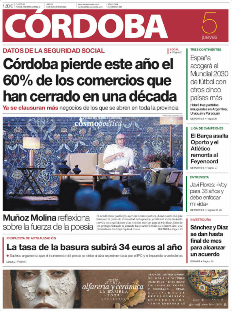 Portada de Diario de Córdoba (España)