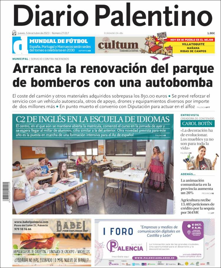 Portada de Diario Palentino (España)