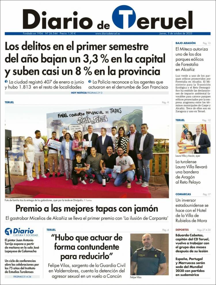 Portada de Diario de Teruel (España)