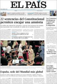 Portada de El País (España)