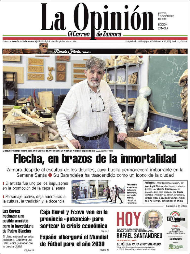 Portada de La Opinión - El Correo de Zamora (España)