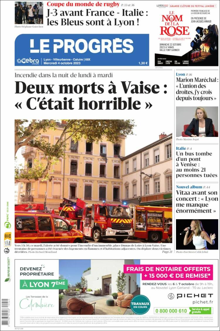 Portada de Progres de Fecamp (Francia)