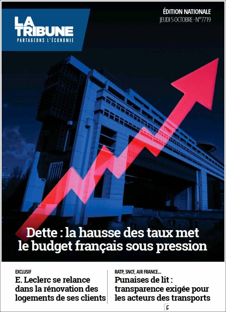 Portada de La Tribune (Francia)