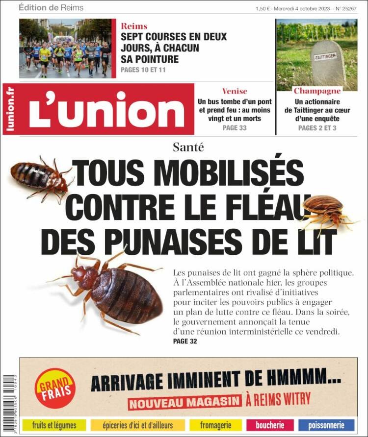 Portada de L'Union (Francia)