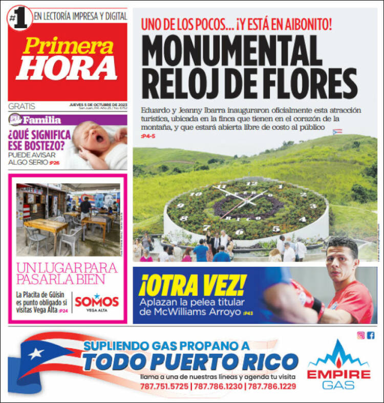 Portada de Primera Hora (Puerto Rico)