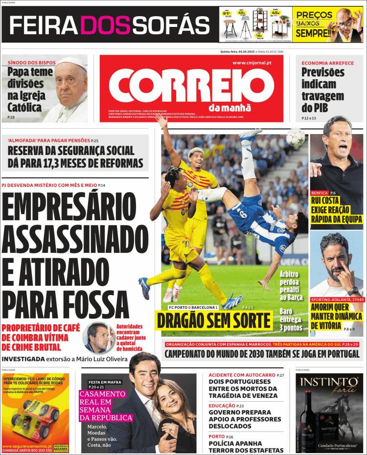 Portada de Correio da Manhã (Portugal)