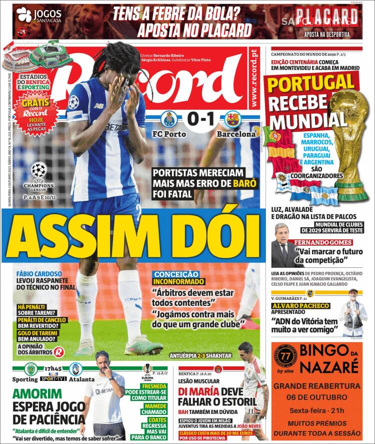 Portada de Record (Portugal)