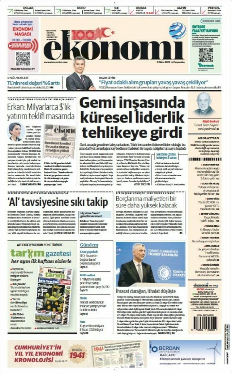 Portada de Dünya (Turqu&iacute;a)