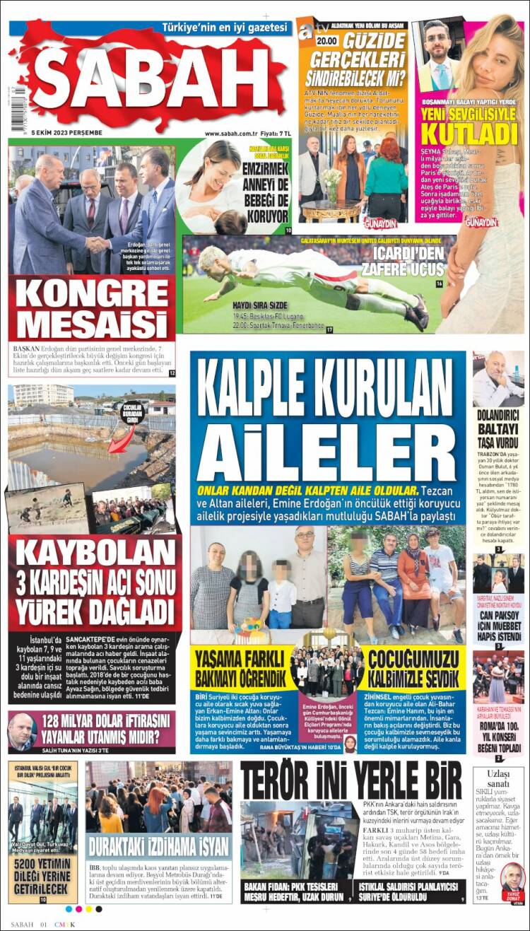 Portada de Sabah (Turqu&iacute;a)