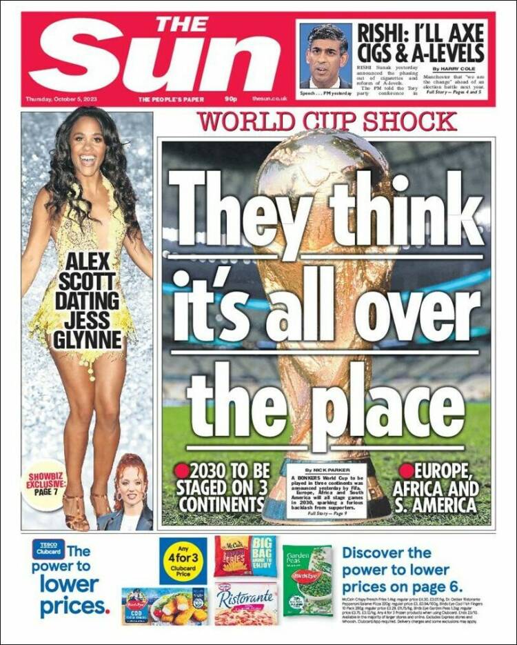 Portada de The Sun (Reino Unido)