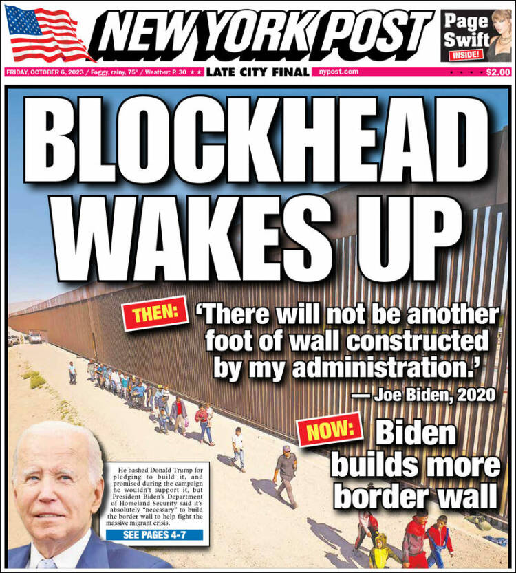 Portada de New York Post (USA)